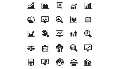 Data analytics icon set