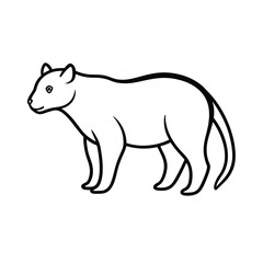 Line Art of an Endangered Animal Icon Design Vector Illustration