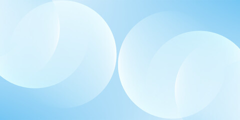 Abstract minimalist banner background, pastel colorful, blue and white gradations. Circle effect style geometric simple art