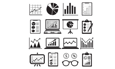 Data analytics icon set