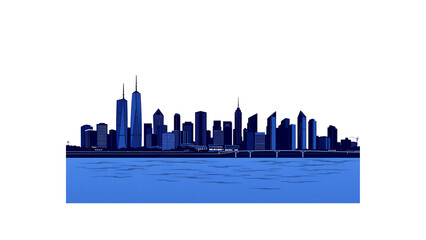 Obraz premium Modern urban skyline illustration with diverse building designs reflecting city life and architectural concepts
