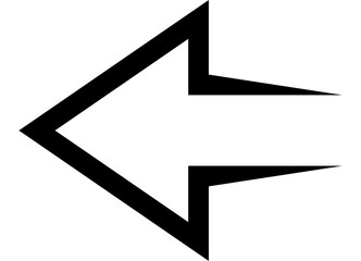 Strict arrow from black line on white background. Direction indicator. Navigation. Vector background with place for text