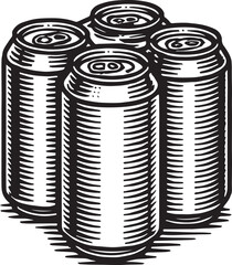 6 pack beer can vector illustration
