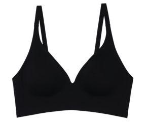 Black New Design Bra On PNG Transparent Background .Cut-Out Clipping Path With Adobe Photoshop Pen Tool . PNG Transparent Bra 