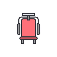 Illustration Of A Lat Pulldown Machine For Fitness Workouts