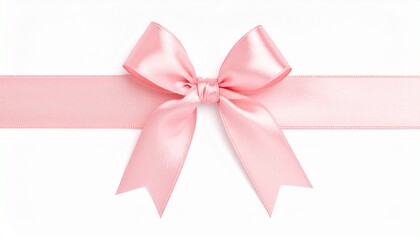 pink bow isolated on white