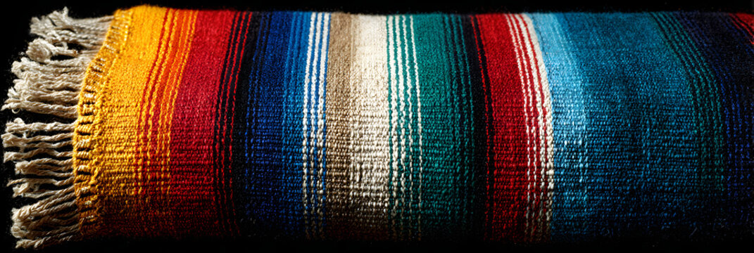 Mexican poncho cinco de mayo serape background Mexico rug blanket serape fiesta with stripes sarape blanket pattern Mexican copy space stock photo, stock cinco de mayo photograph
