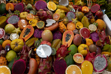 Las Palmas de Gran Canaria Canary islands Spain Tropical fruit in Vegueta market