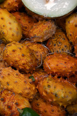 Las Palmas de Gran Canaria Canary islands Spain Opuntia ficus-indica tuna fruit for sale in the market