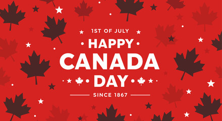 Happy Canada Day 1st of july since 1867 vector illustation