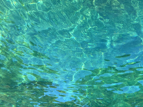 Aqua turquoise sea clear water natural background.