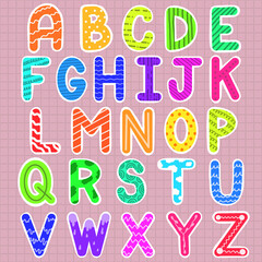 colorful alphabet set