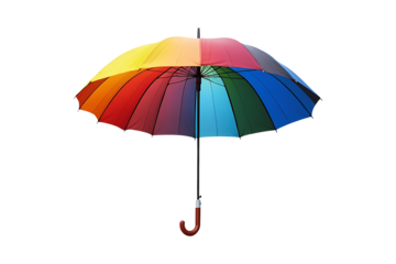 Rainbow colored umbrella high quality realistic image