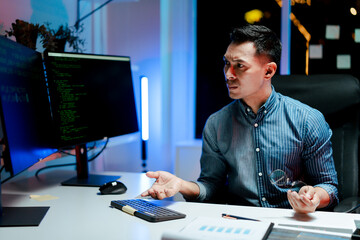 Stressed programmers, working overtime, developers feeling frustrated while fixing complex code...