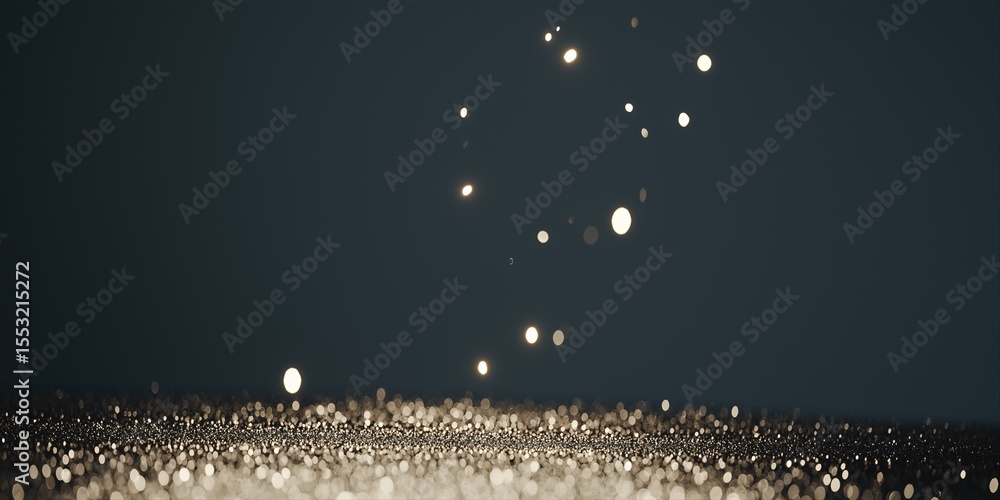 Aufkleber abstract sparkling light bokeh against dark background