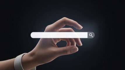 a close-up, realistic close-up shot of a hand holding a smartphone, black background, detail, high quality, realistic
