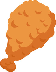 fried chicken leg vector
