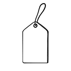 Label for store, sale, travel, hand drawn illustration, black pencil, transparent background, PNG