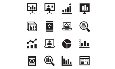 Data analytics icon set