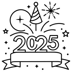 Celebrate 2025 Vector