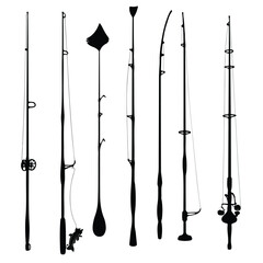 fishing pole silhouette