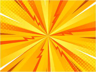 アメコミ風集中線オレンジ