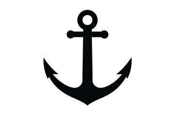 set of sea anchor symbol set isolated on white 