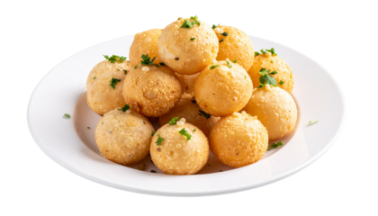 Pani puri isolated on transparent background. 