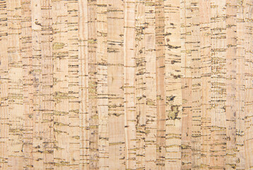 Above view of natural cork fabric textile material. Lot of copy space.