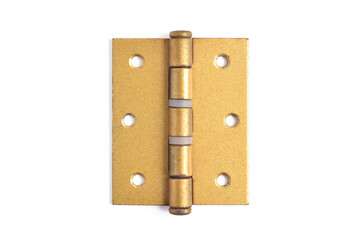Brass door hinge isolated on white background