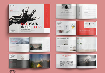 Book Layout Design Template Landscape