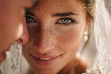 Summer Wedding: Extreme Close-Up of Bride’s Face During Veil Lift | Raw Emotional Reveal