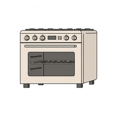 Obraz premium A stylish kitchen range graphic, perfect for use in culinary blogs, cooking product catalogs, or restaurant menu design projects.