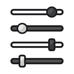 Button filter slider icon collection