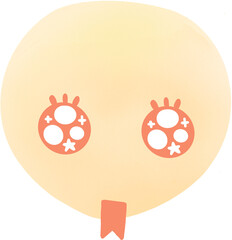 귀여운 뱀 캐릭터 얼굴 일러스트