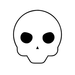Cartoon skull icon vector illustration