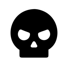 Demonic skull icon vector illustration