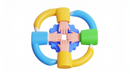 Corporate meeting 3d rendered icon 