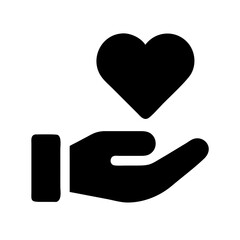 Hand heart icon vector illustration