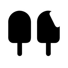 Ice cream cone and ice pop icon vector illustration