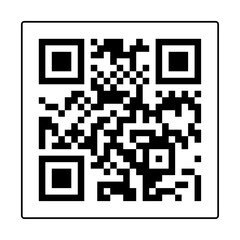 QRコード風のデザイン用サンプル素材 - 黒枠が付いた白い背景の二次元コードの見本 | 25セル