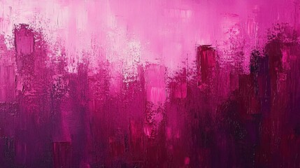 Abstract textured painting featuring gradient of pink and purple hues with brushstroke patterns creating a vibrant and dynamic background