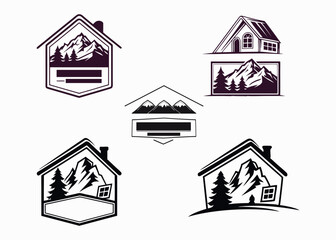 "Mountain Cabin Logo Design | Real Estate & Outdoor Adventure Branding"

