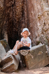 Old ruins of Angkor Wat temple complex. The temple of the ancient Khmer civilization Ta Prohm, which is located on the territory of Angkor Wat.