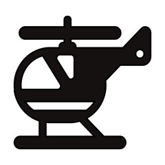 Vector Illustration of Helicopter Sign or Icon
