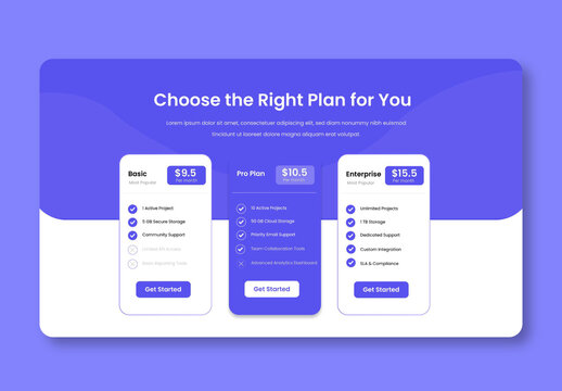 Pricing Table Design Template