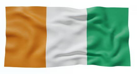 Ivory Coast's vibrant tricolor flag billows proudly, a symbol of national identity and unity.