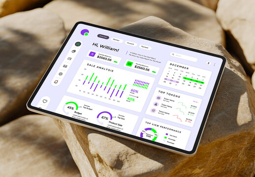 Tablet Device Screen Mockup
