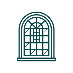 simple minimal window grill, stainless steel, door, house icon, set, logo design