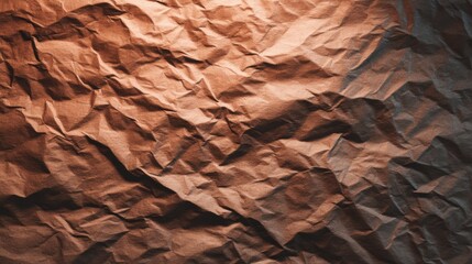 Crumpled Brown Paper Texture with Rough Surface